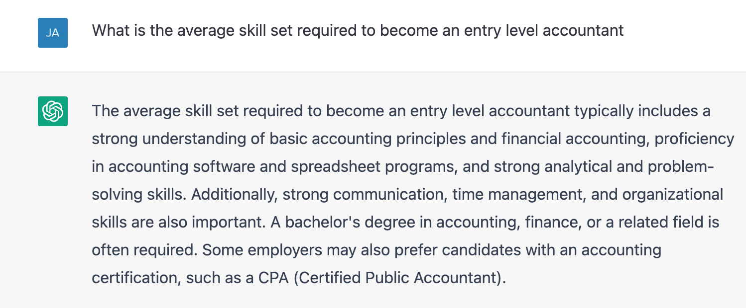chatgpt accountant example