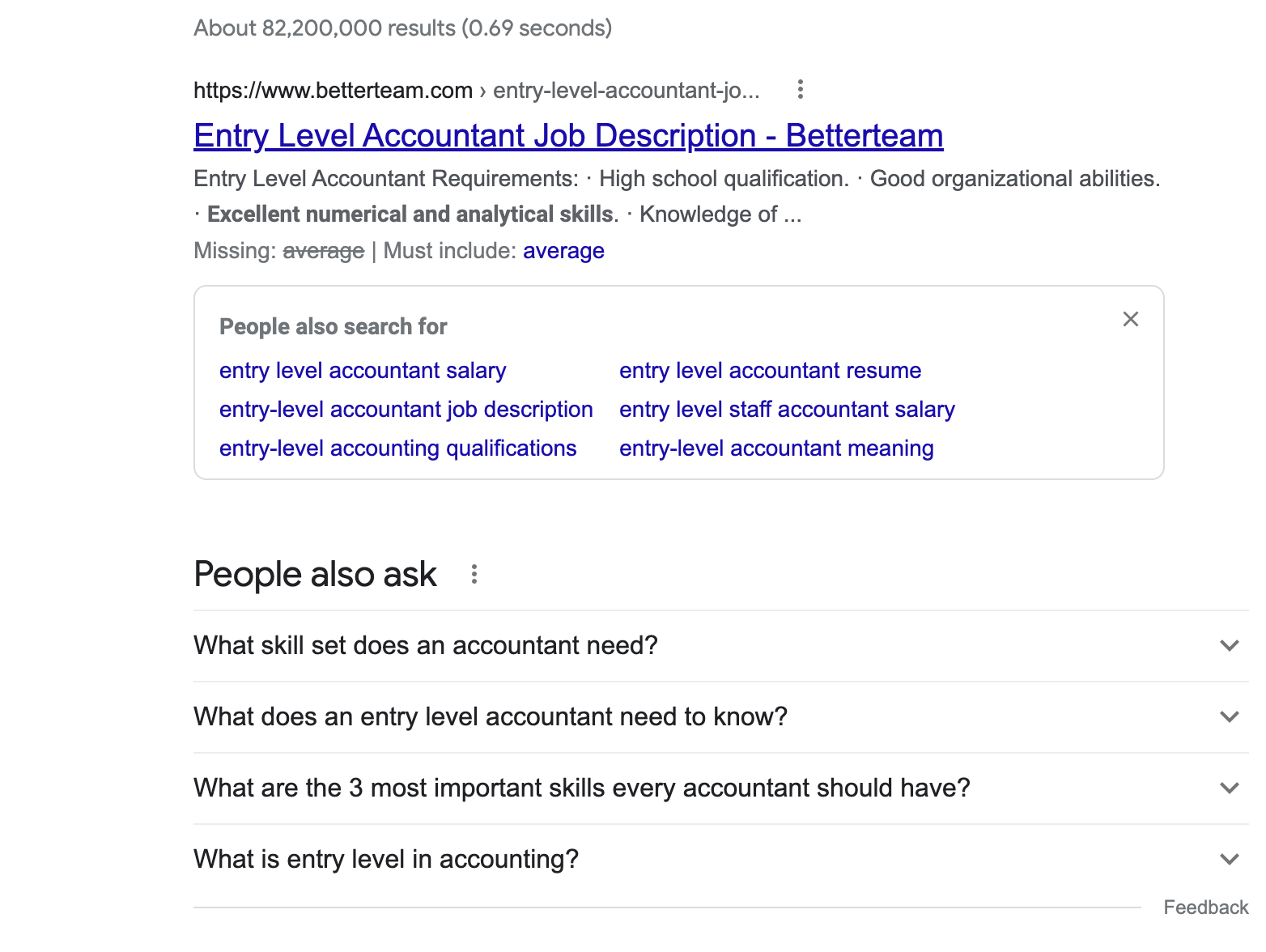 Google search result